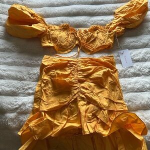 Vibrant Yellow Two-Piece Set